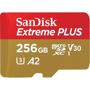 SANDISK microSDXC 256 GB Extreme PLUS + Rescue PRO Deluxe + SD adapter kép