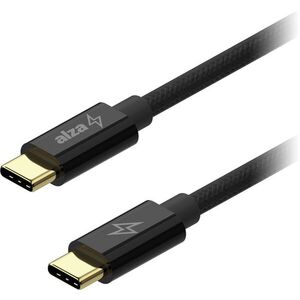 AlzaPower CompactCore USB-C to USB-C 2.0, 100 W, 2 m - fekete kép