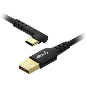 AlzaPower 90AluCore USB-A to USB-C 2.0, 1 m - fekete kép