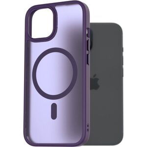 AlzaGuard Matte Case Compatible with Magsafe iPhone 15 sötétlila tok kép