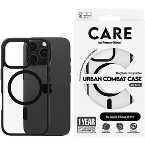 PanzerGlass CARE Apple iPhone 16 Pro MagSafe Urban Combat fekete/fekete nem sárguló tok kép