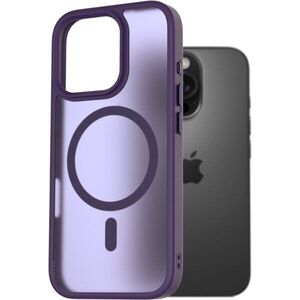 AlzaGuard Matte Case Compatible with Magsafe iPhone 16 Pro sötétlila tok kép