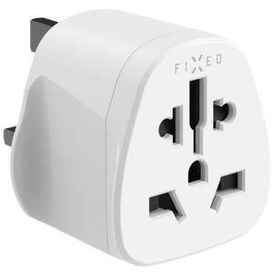 FIXED UK UK US AUS adapter, töltők csatlakoztatásához brit aljzatokhoz, fehér szín kép