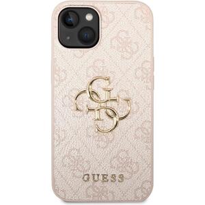 Guess PU 4G Metal Logo iPhone 15 rózsaszín tok kép