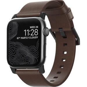 Nomad Leather Strap Brown, black - AW 42/44/45/Ultra 49mm kép