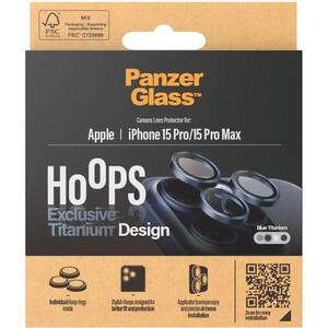 PanzerGlass HoOps Apple iPhone 16 Pro/15 Pro/16 Pro Max/15 Pro Max kamera védő gyűrű - kék titán kép