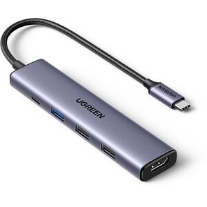 UGREEN 5-in-1 USB-C to HDMI/USB 3.0 / 2× USB 2.0 / PD kép