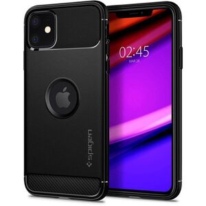 Spigen Rugged Armor iPhone 11 fekete tok kép