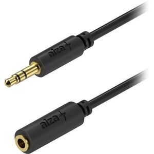 AlzaPower Core Audio 3, 5 mm Jack (M) to 3, 5 mm Jack (F), 1m - fekete kép