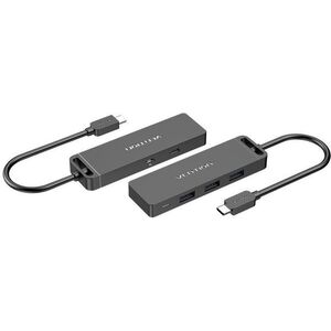 Vention USB-C to 3× USB / USB-C 3.2 Gen1 / Micro USB-B HUB 0.15M Black ABS Type kép