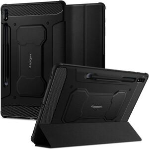 Spigen Rugged Armor Pro fekete Samsung Galaxy Tab S7+/S8+ tok kép