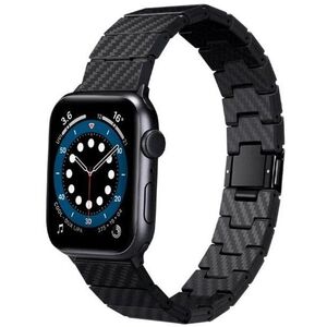Pitaka Carbon Fiber Strap Black/Grey Apple Watch 42/44/45/Ultra 49mm kép
