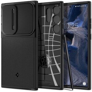 Spigen Optik Armor Black Samsung Galaxy S23 Ultra tok kép