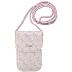 Guess PU 4G Metal Logo Script Phone Bag rózsaszín kép