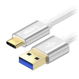 AlzaPower AluCore USB-A to USB-C 3.2 Gen 1 5Gbps 0.5m, ezüst kép