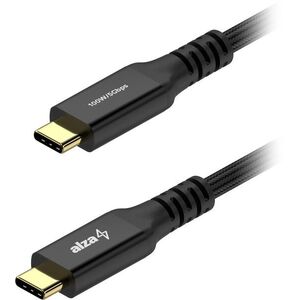 AlzaPower AluCore USB-C to USB-C 3.2 Gen 1, 5 A, 100 W, 0, 5 m, fekete kép