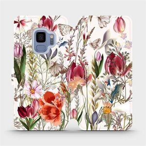 Mobiwear MP01S Samsung Galaxy S9 flipes tok - virágos rét kép