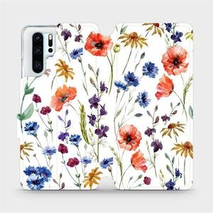 Mobiwear Huawei P30 Pro flip tok - MP04S, mezei virágok kép
