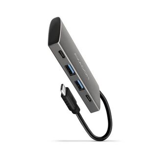 AXAGON HMC-4G2 4-in-1 Hub, USB-C 10Gbps, 2x USB-A, 2x USB-C, USB-C cable 13 cm kép