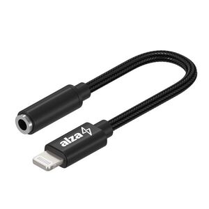 AlzaPower Lightning MFi (M) to 3.5mm Jack (F) 0.1m, fekete kép