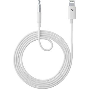 Cellularline Aux Music Cable Lightning + 3.5mm jack, MFI tanúsítvány - fehér kép
