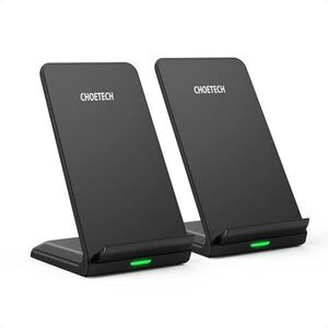 ChoeTech 10W 2-coils Wireless Charger Stand 2db kép