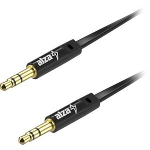 AlzaPower FlatCore Audio 3, 5 mm Jack (M) to 3, 5 mm Jack (M), 1 m, fekete kép