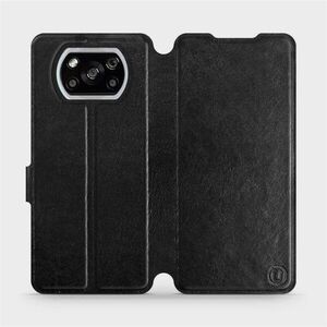 Mobiwear Xiaomi POCO X3 NFC fekete flipes tok szürke belsővel kép