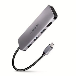 AXAGON HMC-HCR3A 5-in-1 Hub, USB-C 5Gbps, 4x USB-A, HDMI 4k/30Hz, SD/microSD, USB-C cable 20 cm kép