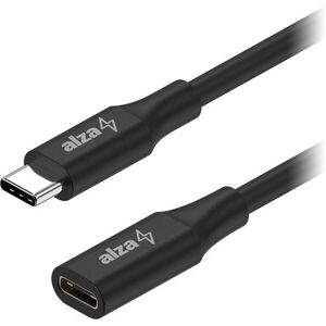 AlzaPower Core USB-C (M) to USB-C (F) 3.2 Gen 2, 1.5m, fekete kép