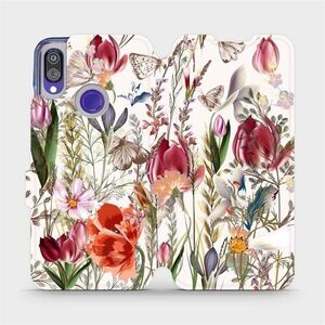 Mobiwear MP01S Xiaomi Redmi Note 7 flipes tok - virágos rét kép