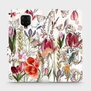 Mobiwear MP01S Xiaomi Redmi Note 9 Pro flipes tok - virágos rét kép