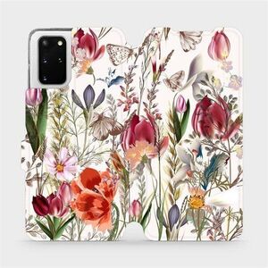 Mobiwear Samsung Galaxy S20 Plus flip tok - MP01S, virágos rét kép