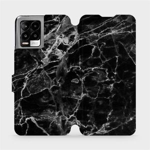 Mobiwear Realme 8 flip tok - V056P, fekete márvány kép