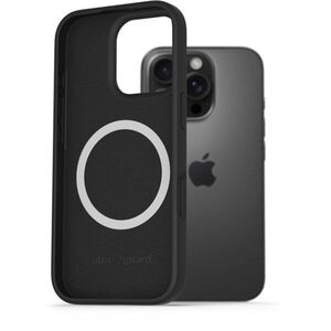 AlzaGuard iPhone 16 Pro Silicone Case Compatible with Magsafe fekete tok kép