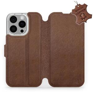 Mobiwear Apple iPhone 16 Pro barna bőr flip tok - L_BRS kép