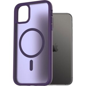 AlzaGuard Matte Case Compatible with Magsafe iPhone 11 sötétlila tok kép