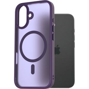 AlzaGuard Matte Case Compatible with Magsafe iPhone 16 sötétlila tok kép