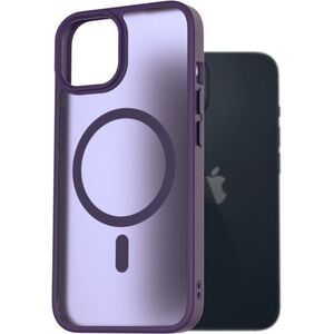 AlzaGuard Matte Case Compatible with Magsafe iPhone 14 sötétlila tok kép