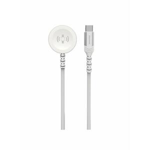 Swissten fonott mágneses kábel Apple Watch-hoz fém, USB-C 1, 2 m fehér kép