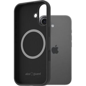 AlzaGuard iPhone 17 fekete MagSafe szilikon tok kép
