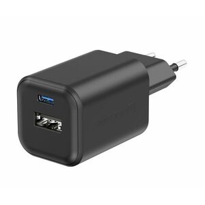 Swissten GaN 1x USB-C 45 W PD + 1x USB-A 18 W QC töltőfej - fekete kép
