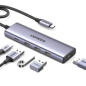 UGREEN 5-in-1 USB-C to HDMI / 3 × USB 3.0/PD kép
