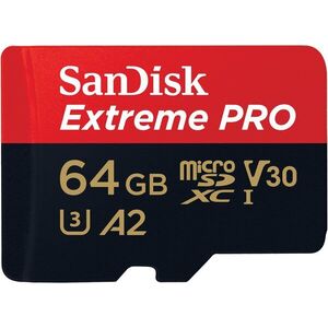 SANDISK microSDXC 64 GB Extreme PRO + Rescue PRO Deluxe + SD adapter kép