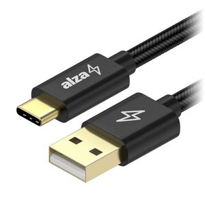 AlzaPower AluCore Charge USB-A to USB-C 2.0 3m, fekete kép