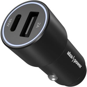 AlzaPower Car Charger P520 USB + USB-C Power Delivery - fekete kép