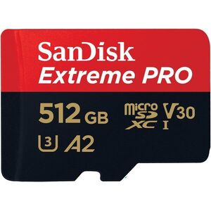 SANDISK microSDXC 512 GB Extreme PRO + Rescue PRO Deluxe + SD adapter kép