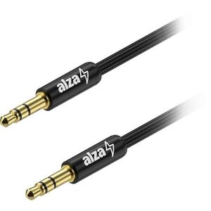 AlzaPower AluCore Audio 3, 5 mm Jack (M) to 3, 5 mm Jack (M), 2m - fekete kép