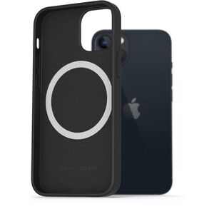 AlzaGuard Silicone Case Compatible with Magsafe iPhone 13 fekete tok kép