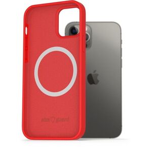 AlzaGuard Silicone Case Compatible with Magsafe iPhone 12/12 Pro piros tok kép